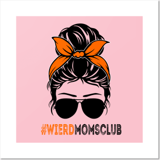 weird moms club messy bun hair cool design Posters and Art